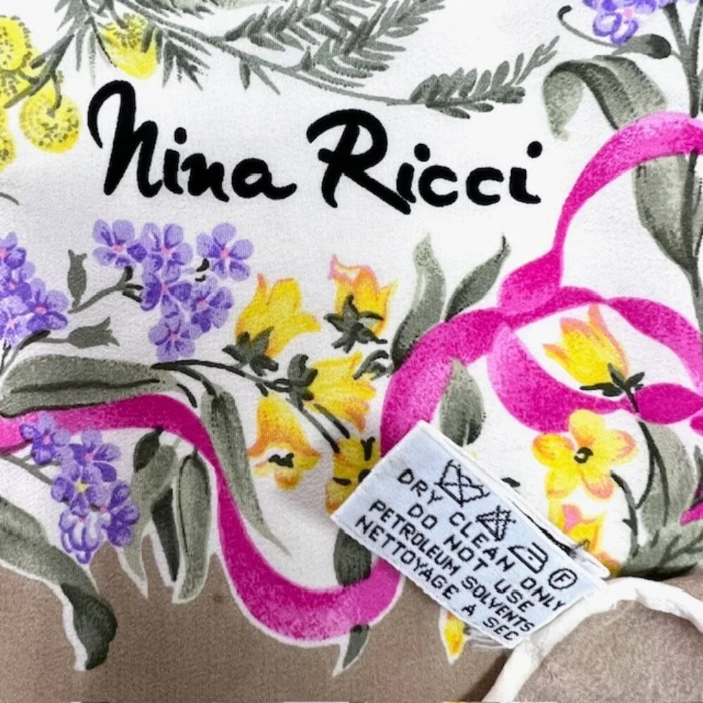 NINA RICCI PARIS  100% SILK SCARF  34
